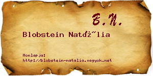 Blobstein Natália névjegykártya